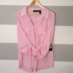 New Light Pink INC Blouse with Tags Attached